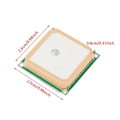 Miniatyrbild 3 av 4: 28dB Högförstärknings GPS Aktiv Antenn Keramisk Patch Intern 25 * 25 * 8mm Kontakt