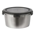 Pikkukuva 1 / 5: 304 Ruostumaton teräs pyöreä lounasrasia kannella Jääkaappi Tuore ruoka Bento-rasia Lounaskulho, 2200ML