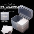 Miniatyrbillede 2 af 5: Bomuldspad Holder Støvtæt Multipurpose Transparent 2 Rum Bomuldspad Dispenser til Toiletbord QinHai
