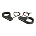 Miniatyrbilde 2 av 5: 12V Motorsykkel LED Blinklys Vanntett Sterk Universell Blinklampe for 41mm Gaffelrør Svart