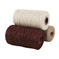 Miniatyrbilde 2 av 5: 3 stk. Jute Tau Hvit Brun Khaki Flettet Snor DIY Pakking Tykk Tråd Forsyninger 2mm