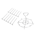 Miniatyrbilde 3 av 5: Spydstativ Rustfritt Stål Vertikal Grillspydholder Frityrtilbehør for 6 Quart Frityrkoker
