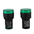 Miniatyrbillede 1 af 5: Sourcingmap 2 stk. AC220V Grøn LED Strømindikator Pilot Signallampe 22mm Dia