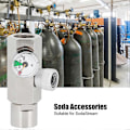 Pikkukuva 5 / 5: CGA320 Soodasovitinventtiili 3000psi mittarilla Naaras TR21-4 Hopeinen liitin SodaStreamille