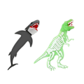 Pikkukuva 1 / 5: 2 kpl Valoisa dinosaurus kirjanmerkki Jättiläinen kirjanmerkki Hieno 3D sarjakuva eläin kirjanmerkki koulutarvikkeisiin