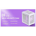 Miniatyrbilde 5 av 5: C6 MATX Mini ITX Kabinett PC Kabinett Bærbar Stasjonær Mesh Chassis Datamaskin PC Mini Datamaskin Chassis Svart
