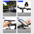 Miniatyrbilde 3 av 5: Vanntett, fleksibel motorsykkeltelefonholder med 360 graders rotasjon for sykkel, scooter, bakspeil