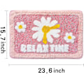 Miniatyrbild 4 av 5: Tflycqpink Daisy Blomma Badrumsmattor Halkfria Duschmattor Badmatta För Badkar Utomhusområde Mattor Sovrum Vardagsrum Köksmattor Dörrmatta