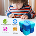 Pikkukuva 2 / 5: Infinity Cube -lelu, stressiä lievittävä fidget-kuutio, 3D-tulostettu rauhoittava sormikuutio lapsille ja aikuisille, ahdistuksen lievitykseen