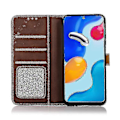 Miniatyrbild 4 av 4: För Xiaomi Poco X3 Nfc / Poco X3 Pro Litchi Textur Dragkedja Läder Telefonfodral Brown