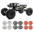 Miniatyrbilde 2 av 5: 4 stk. Metall 1:10 Simuleringsbremseskive RC Bil Oppgraderingsdeler Tilbehør for Axial RBX10 Sølv