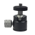Miniatyrbilde 1 av 5: Mini Kulehode for GoPro for Osmo 360 Graders Roterbar Aluminiumslegering 1/4 Skrue LED Videolys Mobiltelefon DSLR Kamera Monopod Stativhode Festeadapter