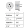 Miniatyrbillede 2 af 5: Smart Målerstik Stemmestyring Fjernbetjening 10A Direkte Tilslutning Wifi Målerstik