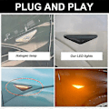 Miniatyrbillede 5 af 5: Flydende Side Blinklys LED Dynamisk Side Markør Blinklys Indikator Lampe Til Ford Mondeo 3 Mk3 Focus 1 Mk1 2pcs No Dynamic