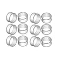 12 st Silver Drumformade Pärl-Sido Servett Ringar Delikat Servett Spännen