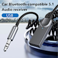 Miniatyrbillede 2 af 5: Bil Bluetooth-kompatibel 5.1 Adapter Bil Bluetooth-kompatibel Modtager USB Bil Bluetooth-kompatibel Audio Modtager 3.5 AUX Audio Kabel