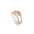 Pikkukuva 1 / 5: Jansio Threanic Kolmoispyörrerengas Rose Gold