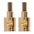 Miniatyrbillede 1 af 5: 2 stk. 0GA Wire Reducer Terminal Connector Ren Kobber Forgyldt til Bil Audio Forstærker Modifikation