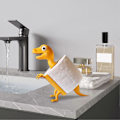 Miniatyrbild 3 av 5: 3D-printad dinosaurie toalettpappershållare, fristående, rolig pappershållare för badrum, skrivbordsdekoration