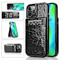 Miniatyrbilde 1 av 5: Enkelt Business Stil PU Lær Etui For iPhone 14 Pro Max Med Kort Holder Black