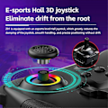Miniatyrbillede 4 af 5: Trådløs Game Controller Bluetooth 6-Akse Bevægelsessensor Turbo Programmerbar Joystick til Switch Steam PC Grå