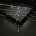 Miniatyrbillede 4 af 4: Multi Layer Dame Måne Rhinestone Vedhæng Clavicle Kæde Choker Halskæde Smykker TSUNDEAU