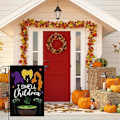 Miniatyrbillede 3 af 5: Halloween Havepynt Nummer 1, Gårdhave Havepynt Baggrund Udendørs Ferie Flag Baggrund