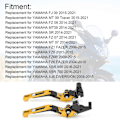 Miniatyrbillede 4 af 5: 2 stk. Motorcykel Bremse Koblingsgreb Justerbar CNC Aluminium Legering Erstatning for YAMAHA XJ6 DIVERSION 2009?2015 Guld