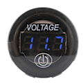 Miniatyrbild 2 av 5: Universal LED DC Digital Voltmeter Spänningsmätare Bilbatterimätare 12?24V Med Touch-brytare Blå