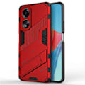 Pikkukuva 1 / 5: Oppo A58 4g Kuori PC+tpu Iskunkestävä Jalustallinen Puhelinkotelo Red
