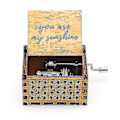 Miniatyrbild 1 av 5: Handsnidad Speldosa i Trä med Handvev - You Are My Sunshine style 4
