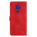 Pikkukuva 3 / 5: Kukkakuvioinen nahkakotelo Motorola Moto G9 / G9 Play / E7 Plus -puhelimelle Red