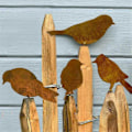 Miniatyrbillede 2 af 5: Metal Fugle Ornamenter Jern Kunst Håndværk Fugleform Kunst Silhuet Skulptur Hjem Dekoration Udendørs Have Hegn Dekoration