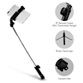 Miniatyrbillede 5 af 5: Udtrækkeligt Tripod Stativ med Bluetooth Fjernbetjening 360 Graders Rotation Velegnet til Selfie Videooptagelse Live Broadcast