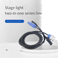 Miniatyrbillede 2 af 5: DMX Powercon Kabel Kombination af Powercon Stik og DMX XLR Signallinje til Lys Strømtilslutning Signal Transit(B)