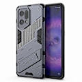 Miniatyrbilde 2 av 5: For Oppo Find X5 Godt Beskyttet Anti-ripe Hard PC + Myk TPU Mobiltelefon Deksel Stativ Dark Blue