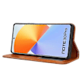 Pikkukuva 3 / 5: Infinix Note 30 Pro 4G X678B -puhelimelle magneettinen PU-nahkakotelo, kääntyvä jalusta, lompakkokotelo Brown