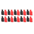 10 Set Flexibla Batteripolskydd Toppmonterad Modell Bil Gummi Skyddshylsa Röd Svart