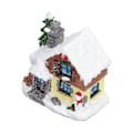 Miniatyrbild 2 av 5: Vinter Snö Julhus Miniatyr Inomhus Byggnad Jultomtehus Dekor med Varmt LED-ljus för Hemmet