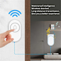 Miniatyrbillede 3 af 5: 433MHz Trådløs Dørklokke Vandtæt Smart Home Dørklokke Sæt Natkamera Fluorescerende Ring Flash Sikkerhedsalarm EU Stik