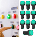 Miniatyrbillede 5 af 5: 10 STK AD16?22DS LED Indikatorlys Høj Lysstyrke Grøn LED Signallampe til Signalindikation AC/DC12V