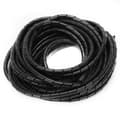 Spiral Ledningsvikling Fleksibel Kabel Organizer Management Sort 8mm 10 Meter til Ledningsføring