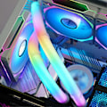 Miniatyrbillede 2 af 5: 2 stk. Desktop Case Vandkøling Rør Adresserbar 5V 3PIN ARGB Lysende Computer Case Vandkøler Radiator Slange DIY Dekoration Gaming PC Tilbehør