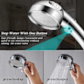 Miniatyrbillede 4 af 4: Tizzy Brusehoved, Newday Håndbrusehoved Brusehoved Højtryks Eco Shower Spa Brusehoved I Badeværelse, Massage Spray Håndbruser 3 Modes Vand S