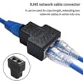 Ethernet Splitter 1 till 2-vägs Dubbel Hona Port Abs Stabil Överföring Rj45 Lan Adapter För Dator