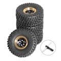 Miniatyrbillede 3 af 5: 4 stk. 1.0 Messing Hjulnav til 1/18 TRX4M SCX24 RC Bil Opgraderingsdele