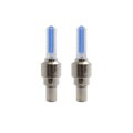 Pikkukuva 1 / 4: 2 kpl Polkupyörän LED-valot Rengasventtiilin korkki Taskulamppu Auto Auto Moottoripyörän Renkaan Ilma 2PCS Blue