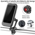 Miniatyrbillede 3 af 4: Motorcykel Telefonholder Vandtæt Sensitiv TPU Touchskærm 360 Graders Rotation Cykel Navigationsbeslag