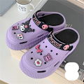 Miniatyrbild 1 av 5: Söta Sommar Kawaii Mode Tofflor Y2K Plattor Höjande Sandaler Flickor Födelsedagspresent 2023 Nya purple black 5