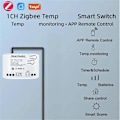 Miniatyrbillede 5 af 5: Tuya Smart Zigbee Switch med Temperatursensor Passiv Tør Kontakt Zigbee Relæ Arbejder med Home Assistant AC 85-250V